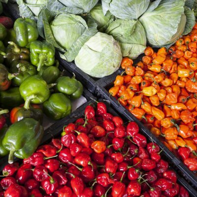 Assorted Vegetable Store Displays